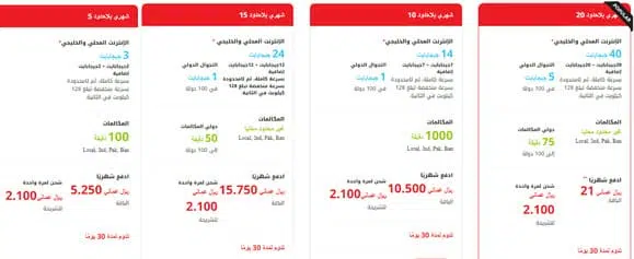 باقات الجيل الخامس 5G من اوريدو